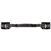 ADJUSTABLE LEATHER HANDCUFFS - BLACK